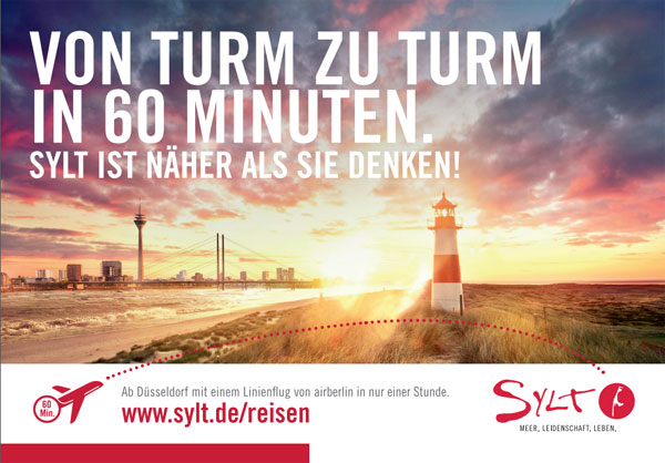 Kampagnen 2016: Konzentrierte Sylter Präsenz in Düsseldorf und Nürnberg