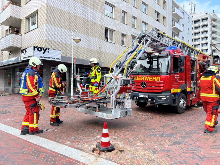 Feuerwehreinsatz in der Elisabethstraße in Westerland
